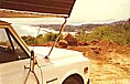 weiter geht�s, entlang der mexikanischen Pazifik-K�ste_hier bei Puerto Escondido_�bernachtungsplatz unten, am Palmen-beach_ MEXICO 1974