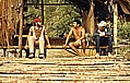 ... gleiche Bitte von uns, anderer Tag, anderer Flu�arm im Delta des ORINOCO_ein kleines Schw�tzchen_VENEZUELA 1984_Jochen A. H�bener