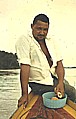 ... dieser nette Bauer, der am Ufer des ORINOCO eine kleine Farm hatte, bat uns, ihn einige km weiter abzusetzen_ nat�rlich erf�llten wir ihm diesen Wunsch_ORINOCO-Delta,  VENEZUELA 1984_Jochen A. H�bener